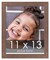 Photo Size Shabby Chic Brown Picture Frame - UV Acrylic, Foam Board Backing, Hanging Hardware